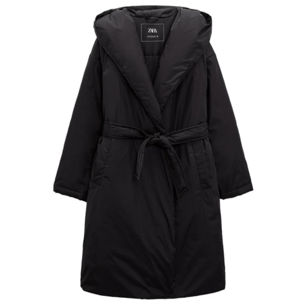 Zara hooded padded coat XS